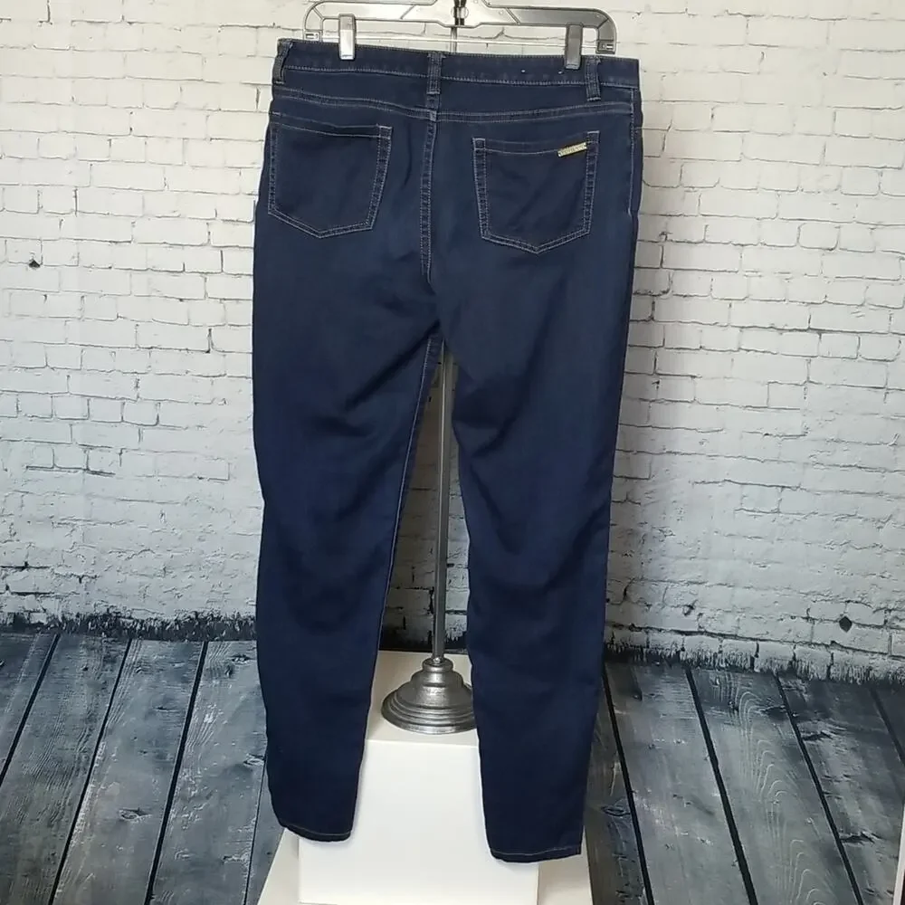 Michael Kors SZ 10 Jeans Dark Wash Ava Super Skinny Light Weight